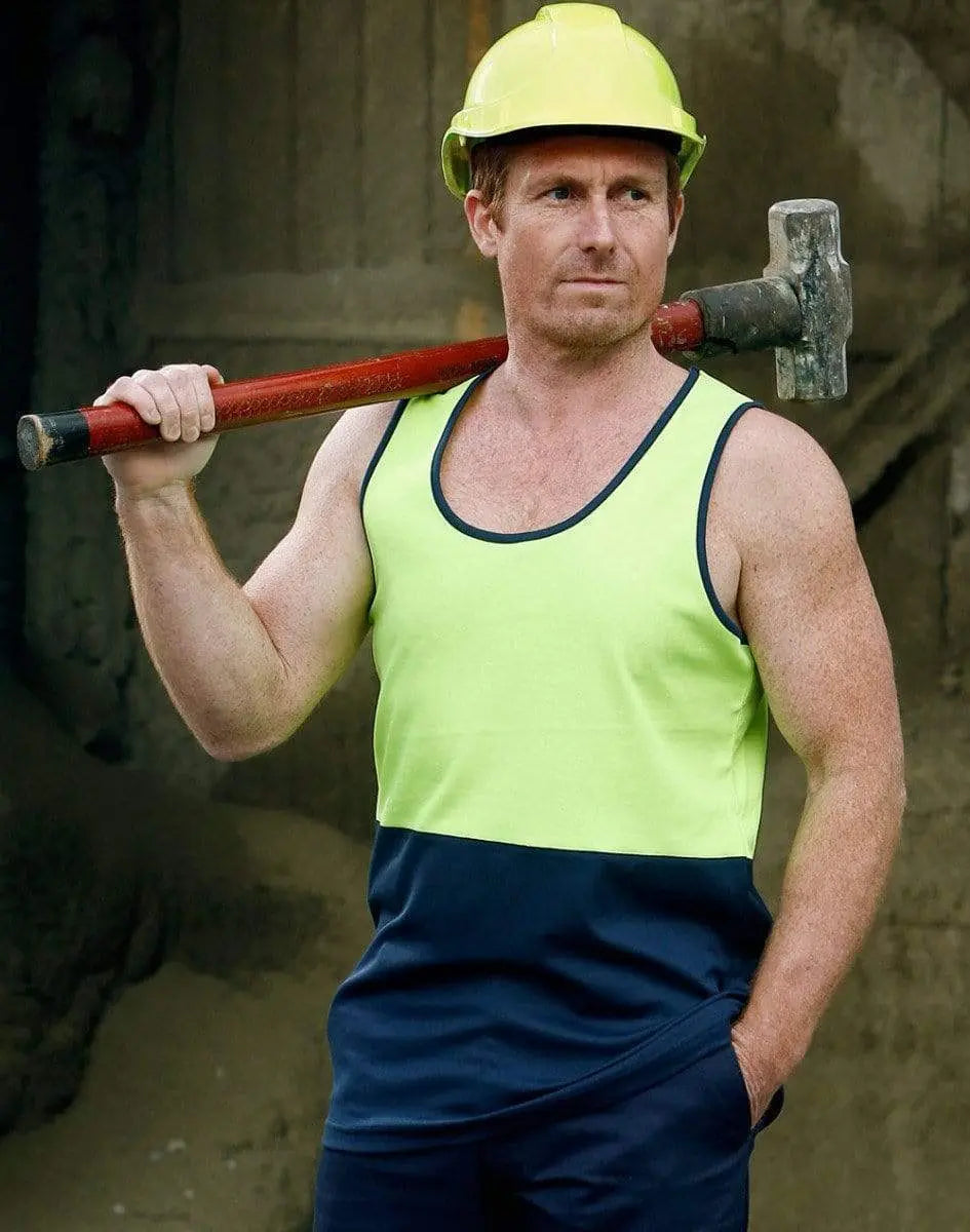 Hi-vis Safety Singlet SW15 Work Wear Australian Industrial Wear
